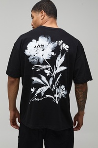 เสื้อยืดเจอร์ซีย์สีพื้นแบบกำหนดสีได้สำหรับผู้ชาย ทรงปกติ ไซส์ใหญ่ ระบายอากาศได้ดี น้ำหนัก 300 กรัม บริการ OEM คุณภาพสูงด้านหน้า - Product Image 5