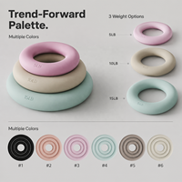 Haltères en silicone esthétiques pour yoga et pilates, entraînement des bras, logo personnalisé, toucher doux, poids de fitness pour les mains, vente en gros, légers
