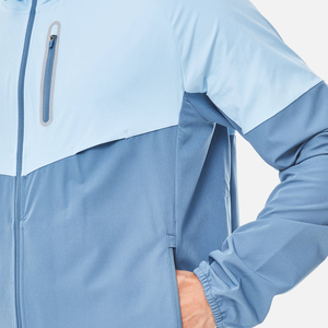 Conjunto de chándal cortavientos de nailon resistente al agua y ligero para correr con cremallera personalizado al por mayor - Product Image 6