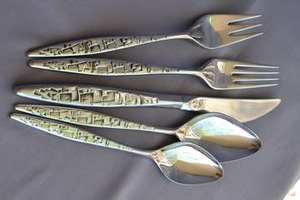 Stainless Steel Flatware <b>Set</b> with Resin Handle Elegant 24 Piece Design Perfect for Kitchenware Stylish Dining and Wedding Events - Product Image 4