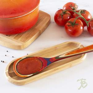 Reposacucharas de Bambú para Encimera de Cocina, 10 x 3.5 Pulgadas, Soporte Redondo para Espátulas de Cocina - Product Image 4