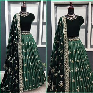 Odern Design rereen reolor URE ilil equequin equmbroidery Wk K ehenga Holi upupatta holesale urom ururat nndia - Product Image 6