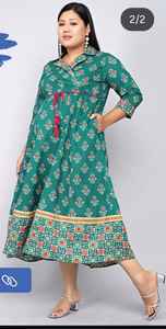 ชุดคลุมท้องสำหรับผู้หญิง ลายพิมพ์ แม็กซี่หลวมๆ สวมใส่สบายในฤดูร้อน ผ้าฝ้ายระบายอากาศดี มีซิปเปิดสำหรับให้นม - Product Image 2