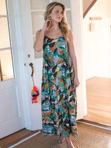 Drop Shipping Women Plus Size Casual Loose Bohemian <b>Long</b> Sleeve Rayon Print Stylish Women Maxi Dress for Resort Evening Wear - Product Image 5