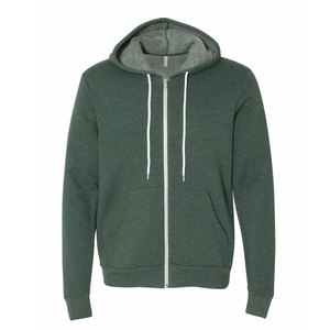 Veste décontractée à fermeture éclair complète pour hommes avec poches, manches longues, sweats à capuche avec cordon de serrage, sweatshirts à capuche Bella en toile - Product Image 2
