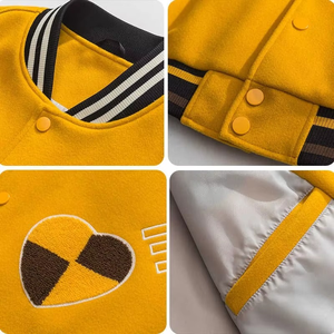 Veste de bombardier universitaire personnalisée de qualité supérieure pour les femmes manteau d'extérieur à manches longues avec boutons de travail tenues élégantes couleur unie confortable - Product Image 5