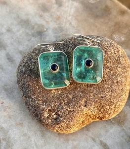 Pariba Crystal 925 Sterling Silver <b>Earring</b> Stylish New Design Silver <b>Earrings</b> Sterling Silver Jewelry With Blue Stone - Product Image 2