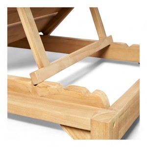 ไม้สักแข็งสวนเก้าอี้อาบแดดกลางแจ้งที่สะดวกสบายเตียงอาบแดดสำหรับผ่อนคลายลานไม้สักสไตล์เอเชียเฟอร์นิเจอร์ห้องนั่งเล่น - Product Image 5