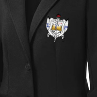 Toptan Ofis Kıyafetleri Kız Öğrenci Birliği Zeta Phi Beta Kız Öğrenci Birliği Resmi Ceket Kadın İş Blazer Ceketi Düz Kadife Şık