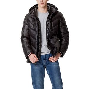 Veste d'hiver chauffante de taille réglable pour hommes Vêtements d'extérieur personnalisés Vestes en duvet à fermeture éclair de couleur noire - Product Image 6