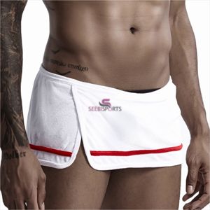 Thời Trang Mới Quần Short Nam Có Chân Váy Khăn Gợi Cảm Đồ Lót Quần Short Mặc Thường Ngày Mặc Nhà Rộng Rãi Thiết Kế Tạp Dề Vải Cotton Polyester Hai Bên - Product Image 3