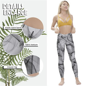 Leggings de yoga pour femmes, taille haute, longueur totale, respirants, séchage rapide, en spandex/polyester, avec poche latérale en forme de V - Product Image 6