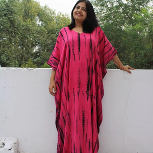 Premium Garde Tie Dye Kaftans Vestido tejido suave y agradable a la piel Hasta el suelo Kaftans de moda Tie Dye - Product Image 1