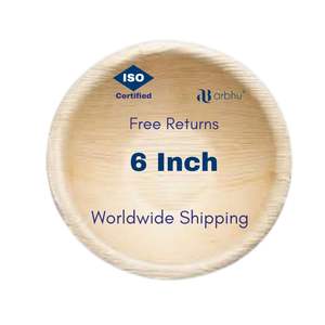 จานและจานใบปาล์มแบบใช้แล้วทิ้งที่เป็นมิตรกับสิ่งแวดล้อมย่อยสลายได้ตามธรรมชาติที่ได้รับการจัดอันดับสูงสุดสำหรับการเดินทางเพื่อการผจญภัยกลางแจ้ง! - Product Image 1