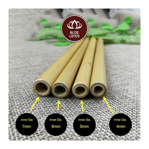 หลอดดูดน้ำไม้ไผ่ธรรมชาติหลอดสำหรับเครื่องดื่มงานปาร์ตี้และน้ำผลไม้สมูทตี้ย่อยสลายได้เป็นมิตรต่อสิ่งแวดล้อม - Product Image 1