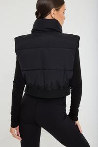 High Neckline Padded Cropped <b>Waistcoat</b> <b>Women's</b> Sleeveless Puffer Vest Custom Puffer Jacket Breathable Eco-Friendly Waterproof - Product Image 6