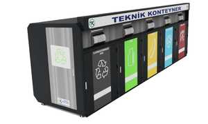 ถังขยะอัจฉริยะ 5 ช่องสำหรับใช้งานภายนอกอาคารขนาดใหญ่จากผู้ผลิตตุรกี - Product Image 2