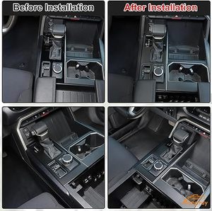 Couvercle d'habillage de panneau de changement de vitesse de contrôle central pour <span class=keywords><strong>Toyota</strong></span> Tundra Sequoia 2022 2023 2024 Console de manette de vitesse de voiture panneau anti-rayures - Product Image 6