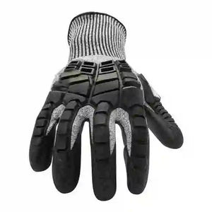 Leather Industrial Mechanics Gloves <b>Tpr</b> High Impact Protection Impact Assembly Driving Petroleum Woodcutting Gloves - Product Image 4