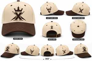Gorra de Béisbol Deportiva de Lujo Premium Crown X, Bordada, con Bordado 3D Personalizado y Hebilla Plateada/Cobre para Pesca y Ciclismo - Product Image 6