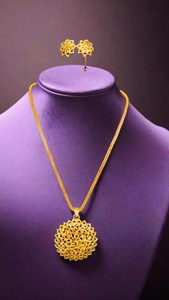 100% exportation qualité collier boucles d'oreilles ensemble avec 22Ct plaqué or Premium Design collier boucles d'oreilles ensemble pour les femmes porter des bijoux - Product Image 3