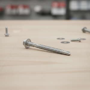 Vis autoforeuse professionnelle PDC modèle 5 à tête à rondelle, galvanisée à chaud au zinc, filetage profond pleine longueur, métrique/pouce, en acier au carbone - Product Image 1