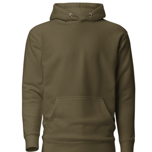 Sweat-shirt à capuche unisexe en molleton de coton lourd vert olive, sweat-shirt à capuche uni, décontracté, streetwear d'hiver - Product Image 3