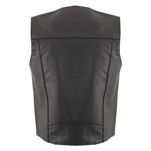 Chaleco de cuero ajustable de fábrica directa Diseño reversible único Decoración de logotipo Ropa exterior de todos los colores del fabricante superior - Product Image 2