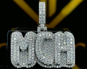 ขายดี925สเตอร์ลิงเงิน VVS จี้เพชรโมอิสใสอัญมณีฮิปฮอปที่กำหนดเองเปล่งประกายเพชรสูงสุด - Product Image 1