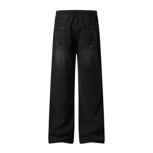 Pantalones vaqueros ajustados de diseñador para hombre, pantalones vaqueros azules de estilo vintage con botón Fly de talla grande y grosor de peso pesado - Product Image 5