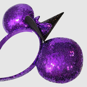 ORDE DE FÁBRICA Orejas de Minnie con Licencia - Diadema Morada Brillante Colorida para Disfraz de Niños - Accesorio para el Cabello de Unicornio para Fiesta de Cumpleaños - Product Image 1