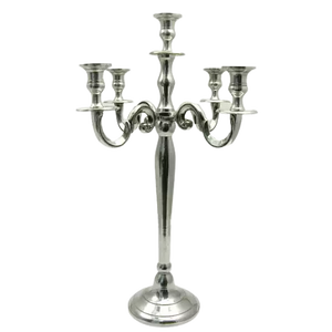 Centro de candelabros para decoración de boda, Centro de candelabro hecho en plata de gran tamaño, 3 unidades, precio al por mayor - Product Image 2