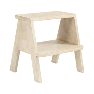 Mesa Auxiliar y Taburete de Madera Versátil y Moderno con Artesanía Tradicional - Product Image 3