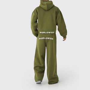 Survêtement baggy personnalisé pour hommes avec sweat à capuche zippé et pantalon fuselé parfait pour les équipes clubs et les loisirs - Product Image 2