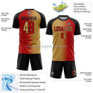 Conjunto de Camisetas de Fútbol Personalizables con Logotipo Frontal 100% Poliéster para Jugadores de Fútbol, Manga Corta, Secado Rápido y Transpirable - Product Image 6