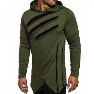 Élégant poids lourd en détresse personnalisé surdimensionné lavage à l'acide Hoodies déchiré fabricants personnalisés en détresse coupe-vent à capuche - Product Image 5