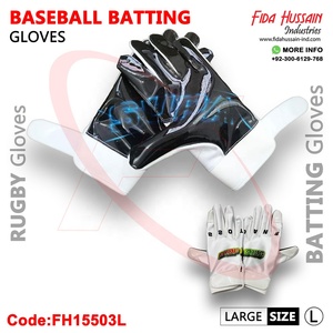 Guantes deportivos en cuero sintético Guantes de bateo de béisbol con impresión de silicona 3D luvas de beisebol Guantes de entretenimiento - Product Image 5
