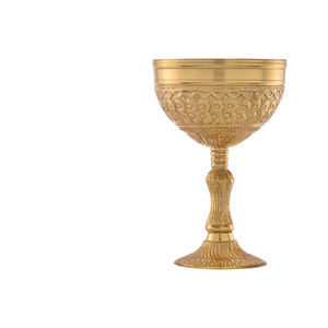 Copa de Vino de Latón Macizo, Copa de Vino Real |   Decoración Medieval Hecha a Mano |   Cáliz Gótico para Bar |   Regalo de Estilo Vintage | Precio de Mayoreo Más Bajo - Product Image 1