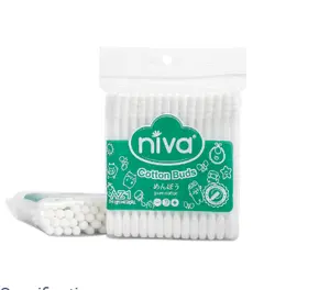 Niva AH1 Adult Cotton Swabs Are Made From 100% Natural Medical Cotton Safe And Environmentally Friendly Paper Body