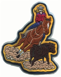 Patchs brodés thermocollants en tissu sergé personnalisé pour enfants Machines à chevaux Patch de transfert de chaleur pour chemises Pantalon de survêtement Fleur en forme de cœur - Product Image 1