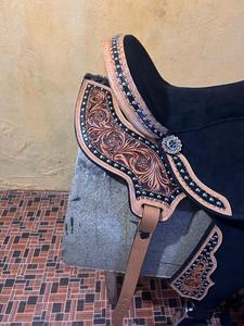 Meilleure vente de selle en cuir américain selles de cheval occidentales et anglaises produits d'équitation en cuir véritable - Product Image 3