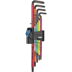 Juego de Destornilladores Angulares Wera 967/9 TX XL HF de 9 Piezas T8-T40 con Código de Color y Soporte Largo de Plástico - Product Image 1