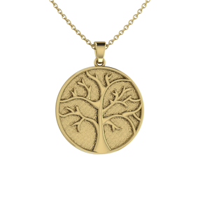 Pendentif semi-monté en argent sterling 925 véritable, motif Arbre de Vie, 25 mm, serti clos, pour résine, lait maternel ou cendres - Product Image 1