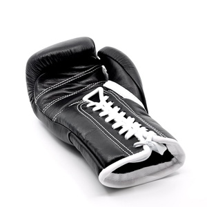 Equipo de boxeo, guantes de entrenamiento de alta calidad para niños, guantes de boxeo de cuero con cordones y guantes de boxeo granate con cordones - Product Image 6