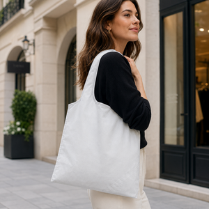 <b>Foldable</b> Cotton Shopping Carry <b>Bag</b> Durable Reusable Utility <b>Bag</b> for Market Grocery Travel Office and Household Storage - Product Image 1