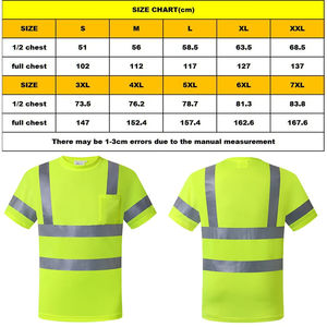 High Visibility Reflective Safety T <b>Shirt</b> <b>Short</b> <b>Sleeve</b> Quick Dry Breathable Workwear Custom Logo Construction <b>Shirts</b> <b>Men</b> - Product Image 4