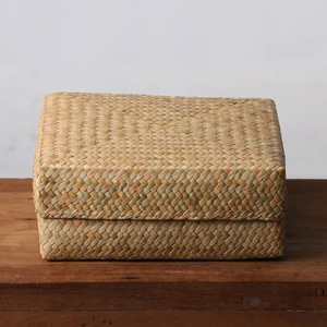Home Storage Utility Seagrass <b>Lidded</b> Box Handwoven Boxes Worldwide Shipping Custom logo Private Brand Accept - Product Image 2