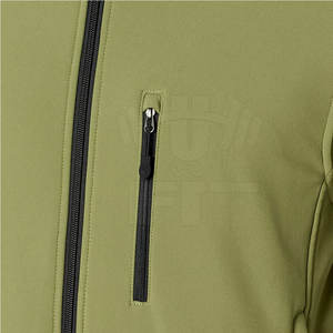 Chaqueta Softshell de invierno informal de tamaño personalizado para hombre, cuello redondo, tela de lona impermeable, secado rápido de alta calidad - Product Image 6