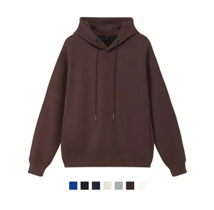 Sweat-shirts à capuche surdimensionnés pour hommes, prix bas, broderie unie, 100% coton, respirants, mode d'hiver - Product Image 3