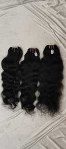 Extensiones de cabello crudo indio virgen 12A, venta al por mayor, 100%, paquetes de ondas profundas sin procesar, paquetes de cabello alineados con cutícula, trama - Product Image 2